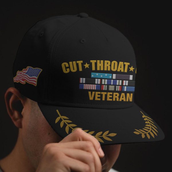 Cut Throat City Veteran Embroidered Hats Custom Rank 5
