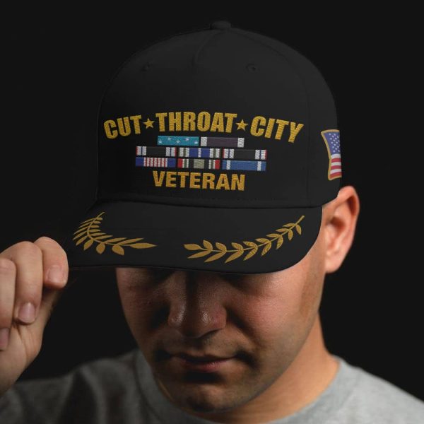 Cut Throat City Veteran Embroidered Hats custom 2