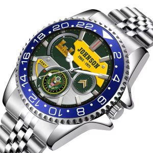 Enlisted Army Ranks Army Branch Black Stainless Steel Silver Watch SS10 3