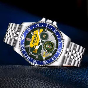 Enlisted Army Ranks Army Branch Black Stainless Steel Silver Watch SS10 5