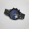 Logo Us Navy Navy Rating Black Stainless Steel Watch SS7 3