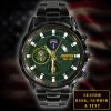 Military Order Ranks Army Division Black Stainless Steel Watch SS8 2
