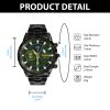 Military Order Ranks Army Division Black Stainless Steel Watch SS8 4