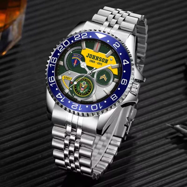 Military Ranks Us Army Army Division Stainless Steel Silver Watch SS10 4