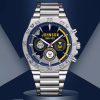 Navy Badge Watches Men Silver SS14 7