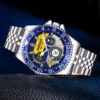 Navy Bage Stainless Steel Silver Watch SS10 8