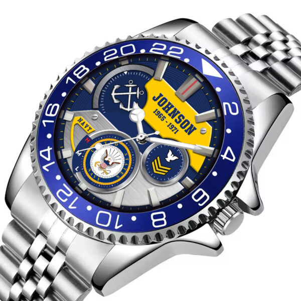 Navy Rating Stainless Steel Silver Watch SS10 5