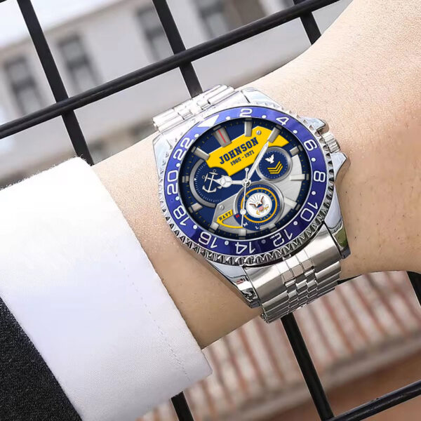 Navy Rating Stainless Steel Silver Watch SS10 8