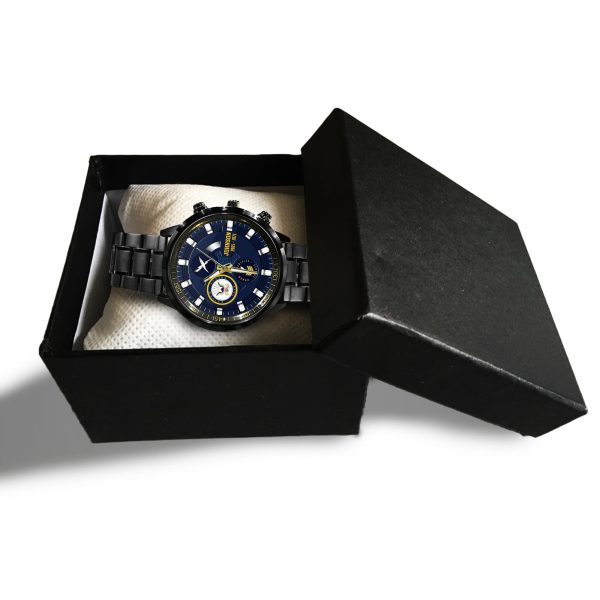 Navyfolder Navy Rating Black Stainless Steel Watch SS8 2