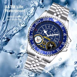 Nimitz Class Ship Navy Rating Stainless Steel Silver Watch SS7 3