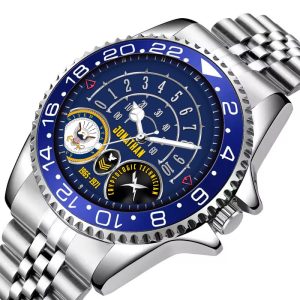 Nimitz Class Ship Navy Rating Stainless Steel Silver Watch SS7 5