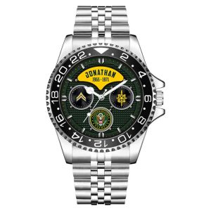 Officer Ranks Army Army Branch Black Stainless Steel Silver Watch SS9 2