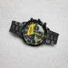 Ranks For Officers In The Army Army Division Black Stainless Steel Watch SS10 4