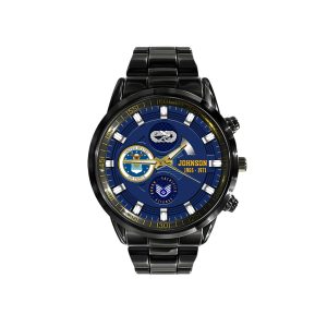 Ranks In The Military Air Force Airforce Badge Black Stainless Steel Watch SS8 5