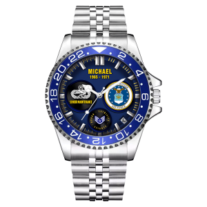 US Air Force Badge Silver Stainless Steel Watch SS1 2 2