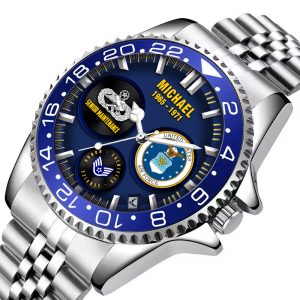 US Air Force Badge Silver Stainless Steel Watch SS1 4 2