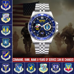 US Air Force Command Silver Stainless Steel Watch SS1 1 768x768 1