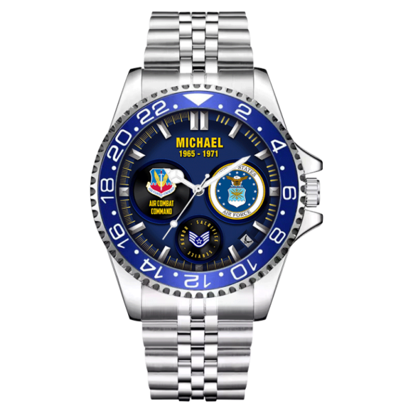 US Air Force Command Silver Stainless Steel Watch SS1 2 768x768 1