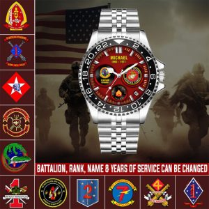 US Marine Corps Battalion Silver Stainless Steel Watch SS1 1 768x768 1