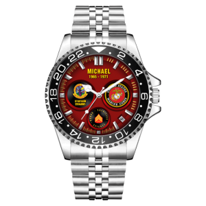 US Marine Corps Battalion Silver Stainless Steel Watch SS1 1 768x768 1