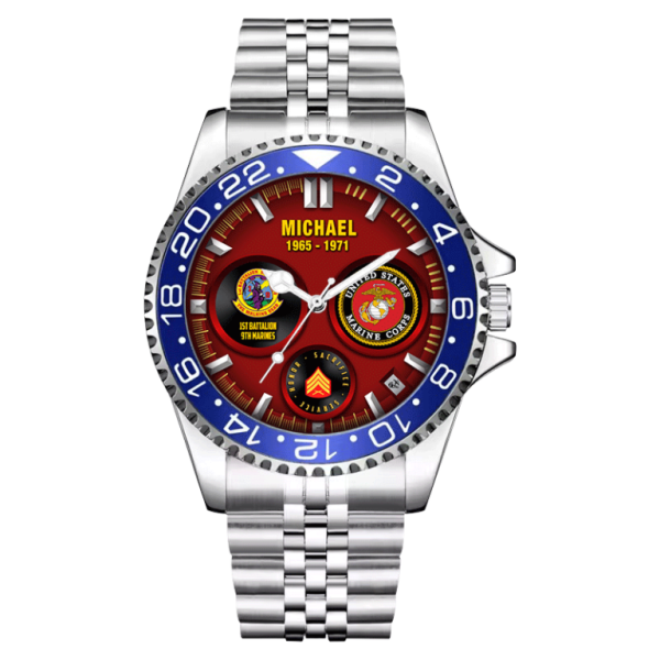 US Marine Corps Battalion Silver Stainless Steel Watch SS1 2 768x768 1