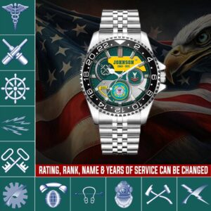 USCG Rating Stainless Steel Silver Watch SS10