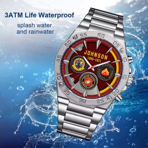 USMC Battalions Watches Men Silver SS14 8
