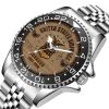 United States Air Bases Airforce Badge Stainless Steel Silver Watch SS11 2