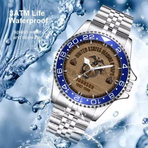 United States Marine Corps Birthday USMC Battailons Stainless Steel Silver Watch SS11 5