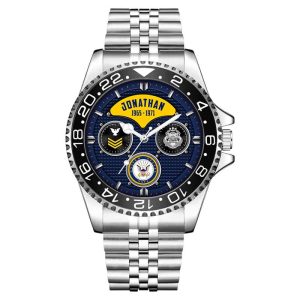 United States Navy Seal Logo Navy Badge Stainless Steel Silver Watch SS9 10