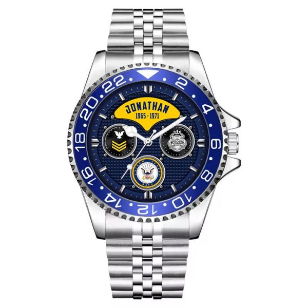 United States Navy Seal Logo Navy Badge Stainless Steel Silver Watch SS9 2
