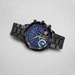 Us Afb Airforce Command Black Stainless Steel Watch SS7 3
