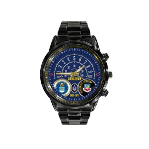 Us Afb Airforce Command Black Stainless Steel Watch SS7 6