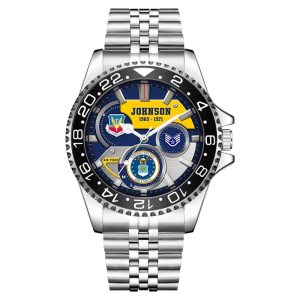 Us Air Force Airforce Command Stainless Steel Silver Watch SS10 7