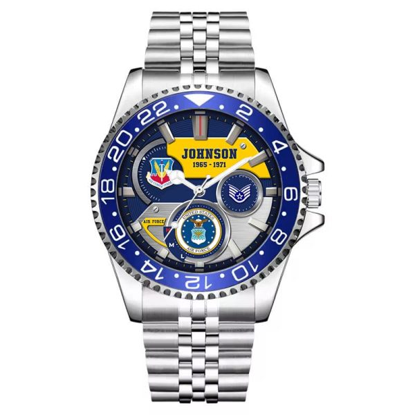 Us Air Force Airforce Command Stainless Steel Silver Watch SS10 8