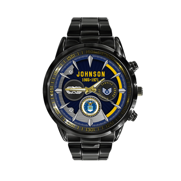 Us AirForce Badge Personalised Watch SS14 1