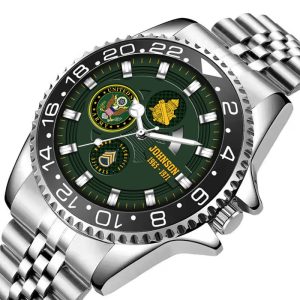 Us Army Army Branch Black Black Stainless Steel Watch SS8 2