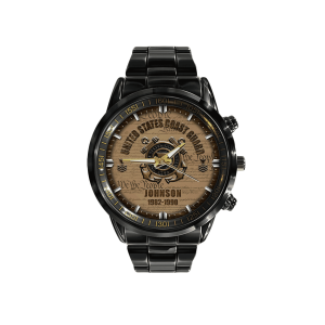 Us Coast Guard Reserves USCG Rating Black Stainless Steel Watch SS11 1