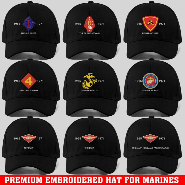 Us Marine Corps Insignia Embroidered Hat - DD214club