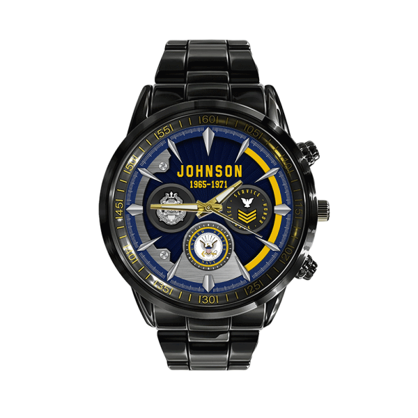 Us Navy Badge Personalised Watch SS14 1