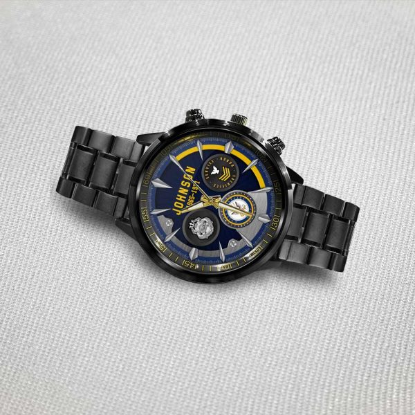 Us Navy Badge Personalised Watch SS14 2