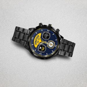Us Navy Ship Navy Rating Black Stainless Steel Watch SS9 4