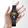 Us Navy Ship Navy Rating Black Stainless Steel Watch SS9 7