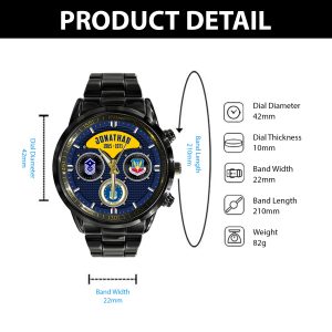 Usaf F 15 Airforce Command Black Stainless Steel Watch SS9 4