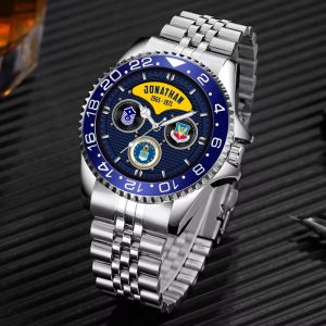 Usaf Military Ranks Airforce Command Stainless Steel Silver Watch SS9 4