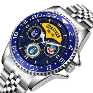 Usaf Military Ranks Airforce Command Stainless Steel Silver Watch SS9 5