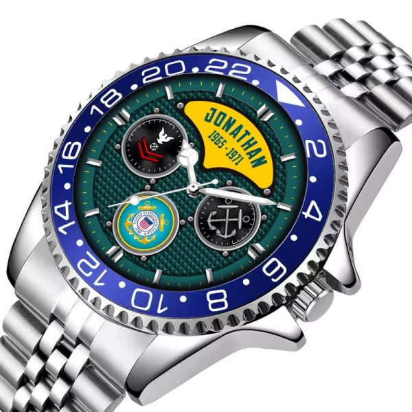 Uscg Officer Ranks USCG Rating Stainless Steel Silver Watch SS9 7