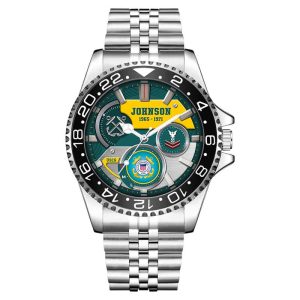 Uscg Rank Insignia USCG Rating Stainless Steel Silver Watch SS10 2