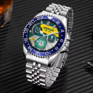 Uscg Rank Insignia USCG Rating Stainless Steel Silver Watch SS10 5