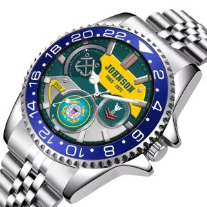 Uscg Rank Insignia USCG Rating Stainless Steel Silver Watch SS10 6